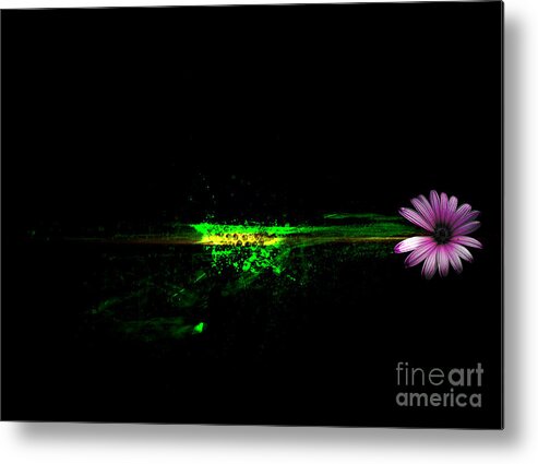 Digital Metal Print featuring the photograph Cosmic Splash #2 by Fei A