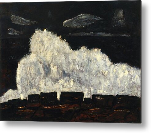 Marsden Hartley (american Metal Print featuring the painting Evening Storm Schoodic #1 by Marsden Hartley