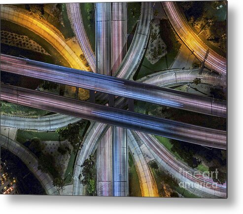 Los Angeles Metal Print featuring the photograph Four Level Interchange #1 by Art K