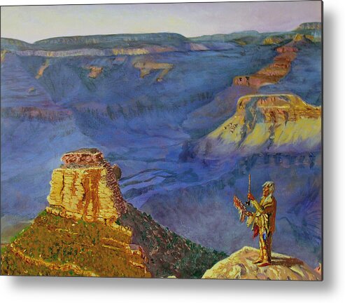 Grand Canyon Metal Print featuring the painting Grand Canyon V #1 by Stan Hamilton