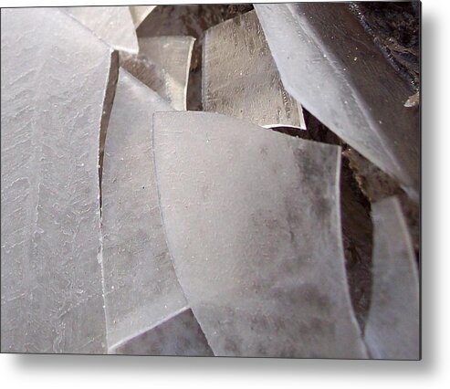Ice Metal Print featuring the photograph ice #1 by Wolfgang Schweizer