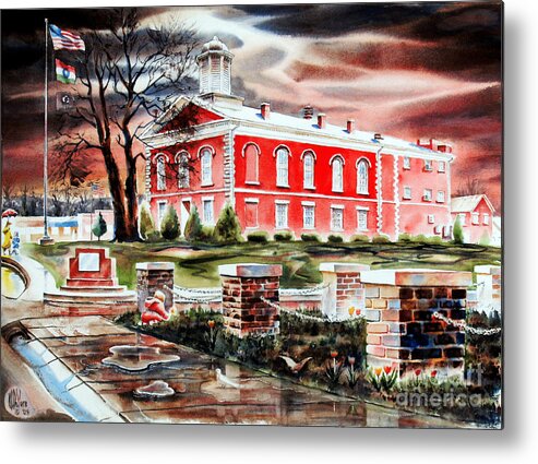 Kip Devore Metal Print featuring the painting Iron County Courthouse II by Kip DeVore