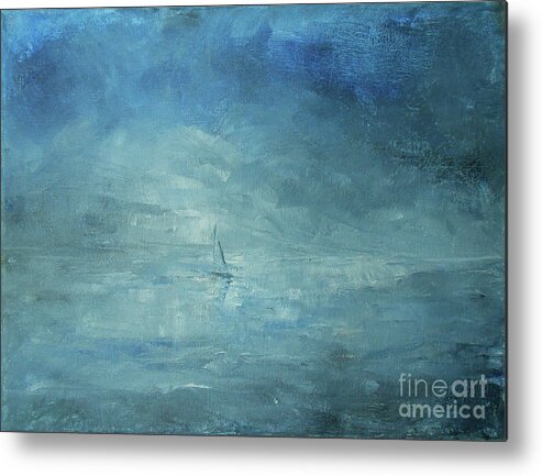 Abstract Metal Print featuring the painting Sail Away #1 by Jane See
