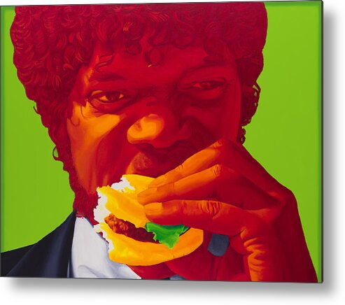 Pulp Fiction Metal Print featuring the painting Tasty Burger by Ellen Patton