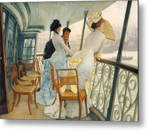 James Tissot Metal Print featuring the painting The Gallery of HMS Calcutta by James Tissot