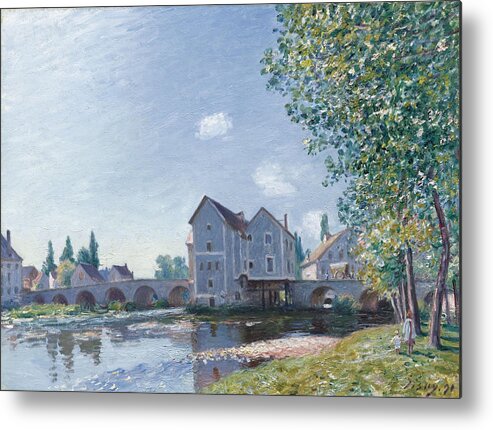 The Bridge Of Moret Metal Print featuring the painting The Bridge of Moret #10 by MotionAge Designs