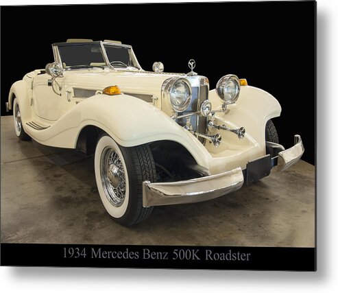 Cars Of The 1930s Metal Print featuring the photograph 1934 Mercedes Benz 500k Roadster by Flees Photos