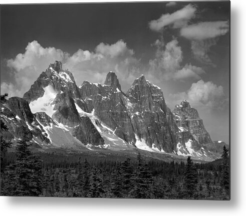 1m3855 Metal Print featuring the photograph 1M3855 Western Ramparts BW by Ed Cooper Photography