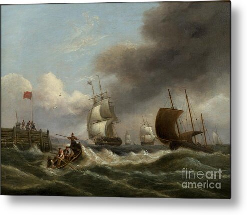 Thomas Luny Metal Print featuring the painting Seascape #3 by MotionAge Designs