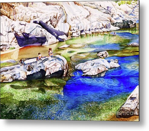 River Metal Print featuring the painting #211 South Yuba River #211 by William Lum