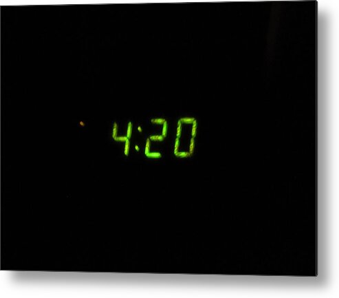  Metal Print featuring the photograph 420 Clock by Steve Fields