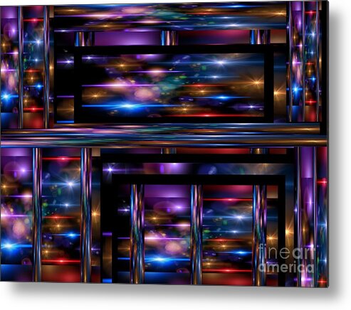 Digital Art Abstract Colorful All Prints And Sizes Metal Print featuring the digital art A Lot Going On 2 by Gayle Price Thomas