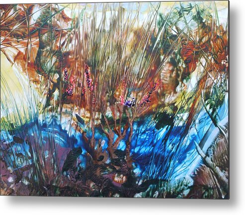 Nature Metal Print featuring the painting A New Place by Heather Hennick