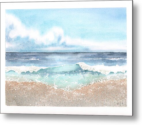Beach Metal Print featuring the painting A Perfect Day by Hilda Wagner