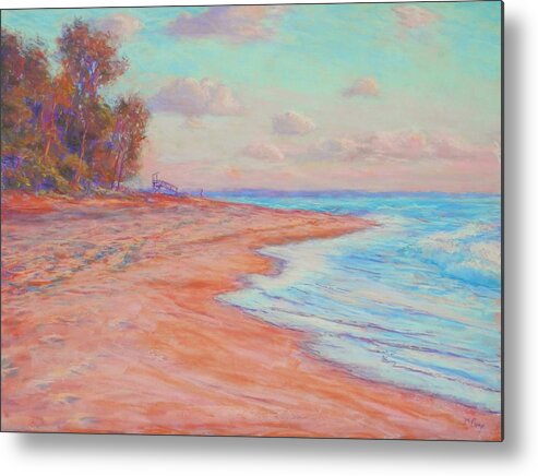 Water Metal Print featuring the painting A Summer Evening by Michael Camp