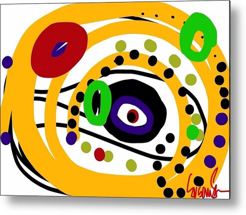 Abstract Metal Print featuring the digital art An Eye on You by Susan Fielder