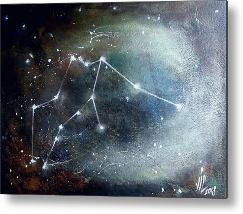 Aquarius Metal Print featuring the painting Aquarius.Aquarius Constellation. Aquarius art. by Vali Irina Ciobanu