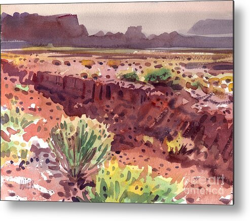 Arroyo Metal Print featuring the painting Arizona Arroyo by Donald Maier