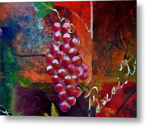 Wine Metal Print featuring the painting Aroma by Lisa Kaiser