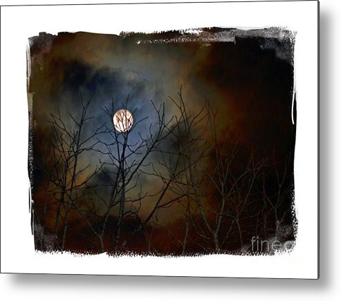 Moon Metal Print featuring the photograph Artsy Moon by Lila Fisher-Wenzel