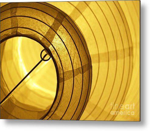 Lantern Metal Print featuring the photograph Asian Paper Lantern from Below by Anna Lisa Yoder