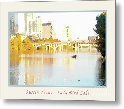Austin Texas Metal Print featuring the photograph Austin Texas - Lady Bird Lake - Mid November - Two - Art Detail Poster by Felipe Adan Lerma