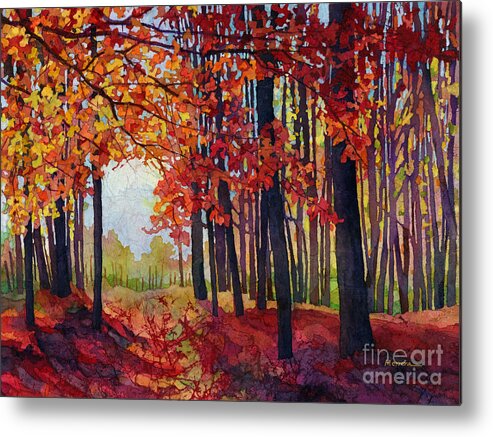 Path Metal Print featuring the painting Autumn Rapture by Hailey E Herrera