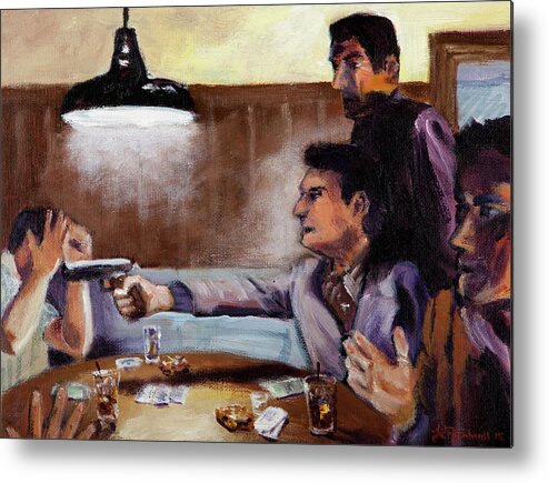 Gangsters Metal Print featuring the painting Bad Table Manners by Jason Reinhardt