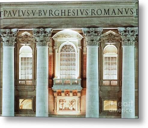 Christian Metal Print featuring the photograph Balconies of St Peter's basilica by Fabrizio Ruggeri