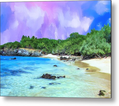 Beach 69 Metal Print featuring the painting Beach 69 Big Island by Dominic Piperata