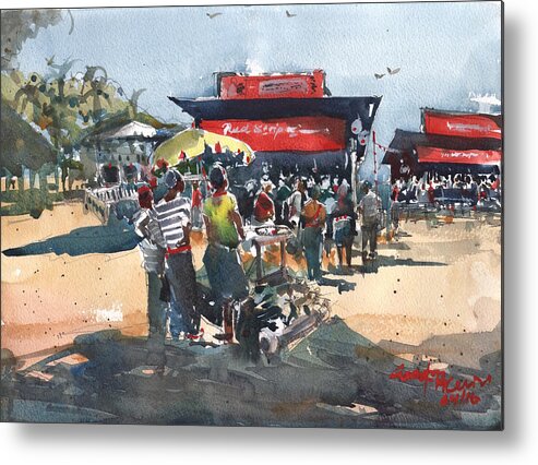 Jamaica Metal Print featuring the painting Beach show Jamaica by Gaston McKenzie