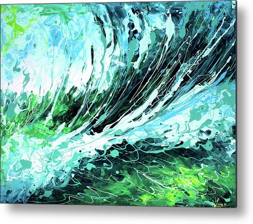 Surf Art Metal Print featuring the painting Behind The Curtain by William Love