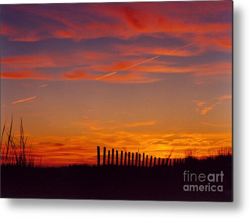 Sunset Metal Print featuring the digital art Blazing Sunset by Jack Ader