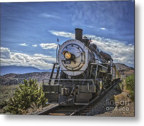 Blue Sky Nevada. Metal Print featuring the photograph Blue Sky Nevada. by Mitch Shindelbower