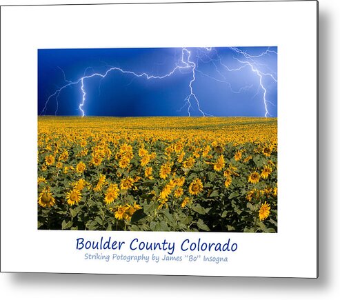 Lightning Metal Print featuring the photograph Boulder County Colorado by James BO Insogna