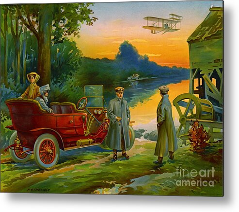 Brave New World 1910 Metal Print featuring the photograph Brave New World 1910 by Padre Art