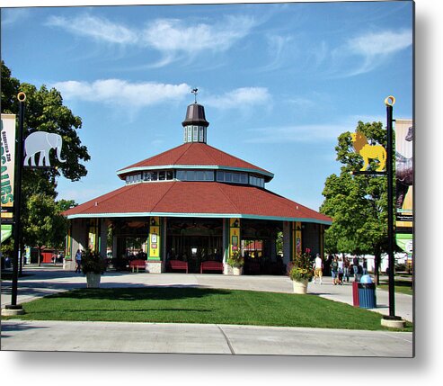 Carousel Metal Print featuring the photograph Brookfield Zoo Carousel by Sandy Keeton