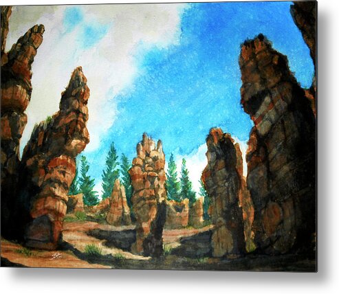 Stephen Boyle Metal Print featuring the painting Bryce Canyon by Stephen Boyle