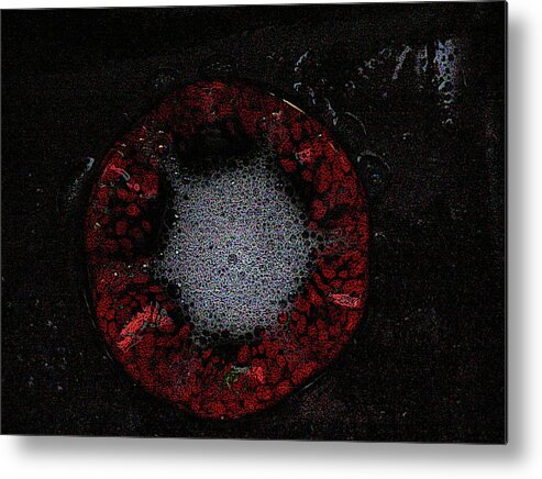 Bubbles Metal Print featuring the photograph Bubbles in Red by ShaddowCat Arts - Sherry
