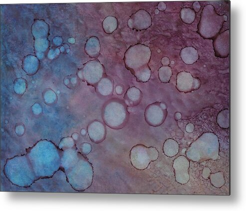 Abstract Metal Print featuring the painting Bubbles by Wayne Gordon