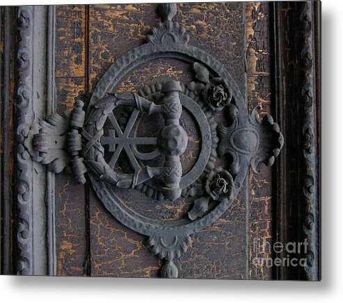 Budapest Metal Print featuring the photograph BudapestDoor by Mary Kobet