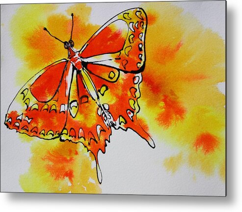 Butterfly Metal Print featuring the painting Butterfly III by Tara Moorman