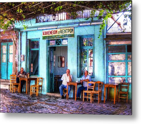 Street Metal Print featuring the photograph Cafe Central by Andreas Thust