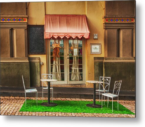 Cafe Metal Print featuring the photograph Cafe in Old San Juan by Mick Burkey