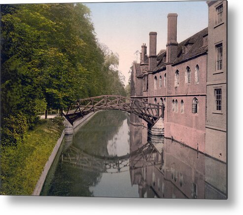 queen's College Metal Print featuring the photograph Cambridge - England - Queens College Bridge by International Images