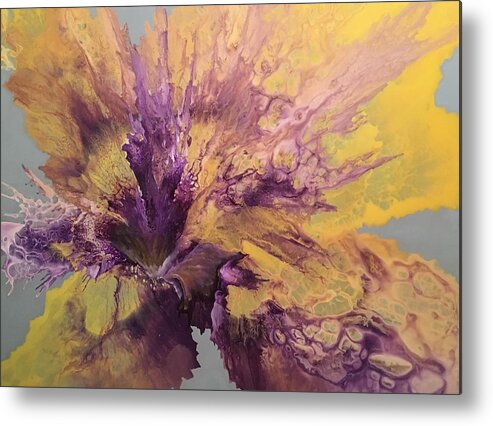 Abstract Metal Print featuring the painting Captivating by Soraya Silvestri