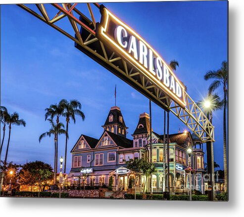 Carlsbad Metal Print featuring the photograph Carlsbad Welcome Sign by David Levin