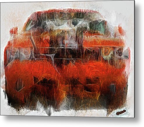 Auto Metal Print featuring the digital art Challenger Wash by Michael Cleere