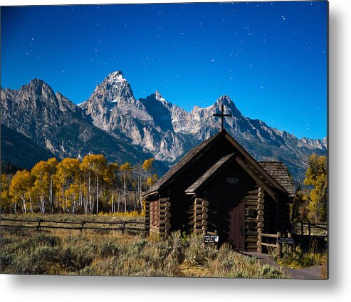 Tetons Metal Print featuring the photograph Chapel of Transfiguration by Darren White