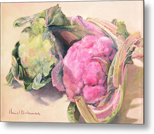 Flower Metal Print featuring the painting Choux by Muriel Dolemieux